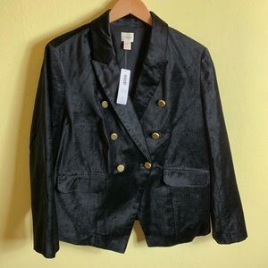 Chico’s NWT Size 3 Black Velvet Blazer